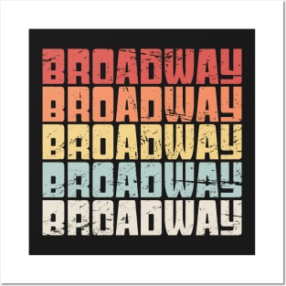 Retro BROADWAY Text Posters and Art